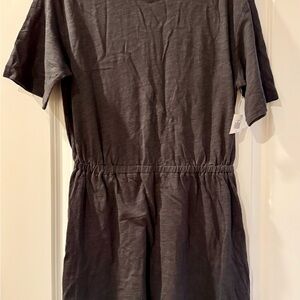 Charcoal Gray Short Sleeve Dress
